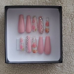 Handmade Light Pink Nails